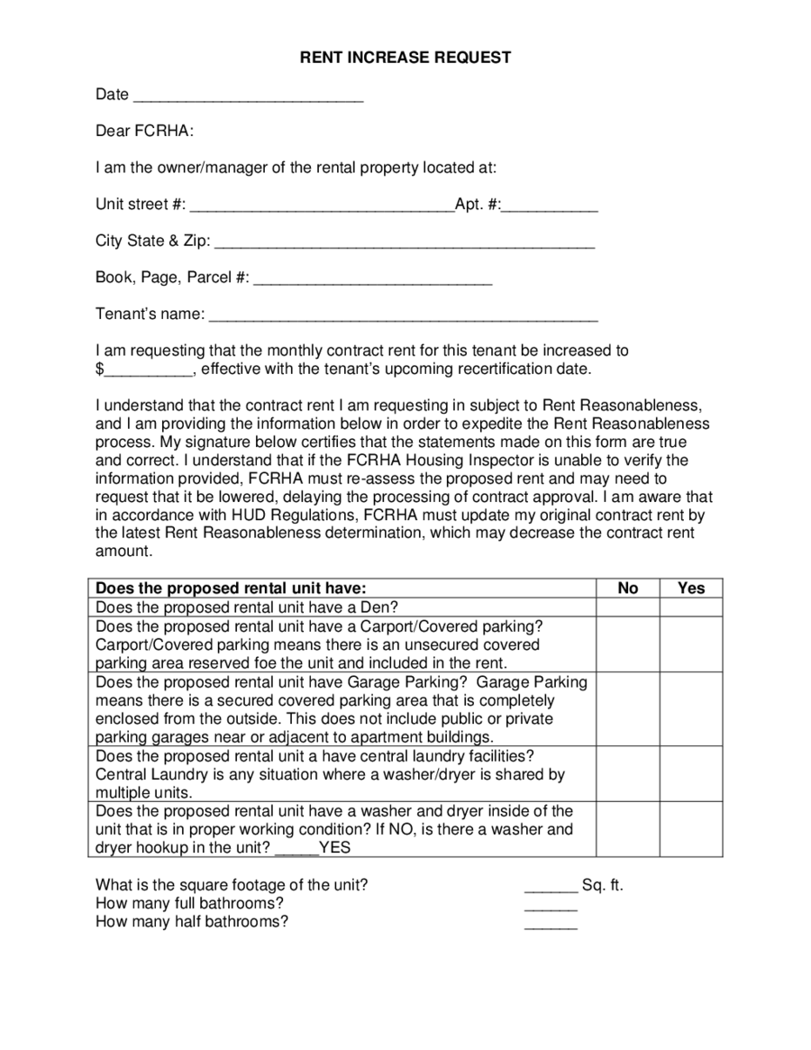 2025 Rent Increase Letter Fillable, Printable PDF & Forms Handypdf