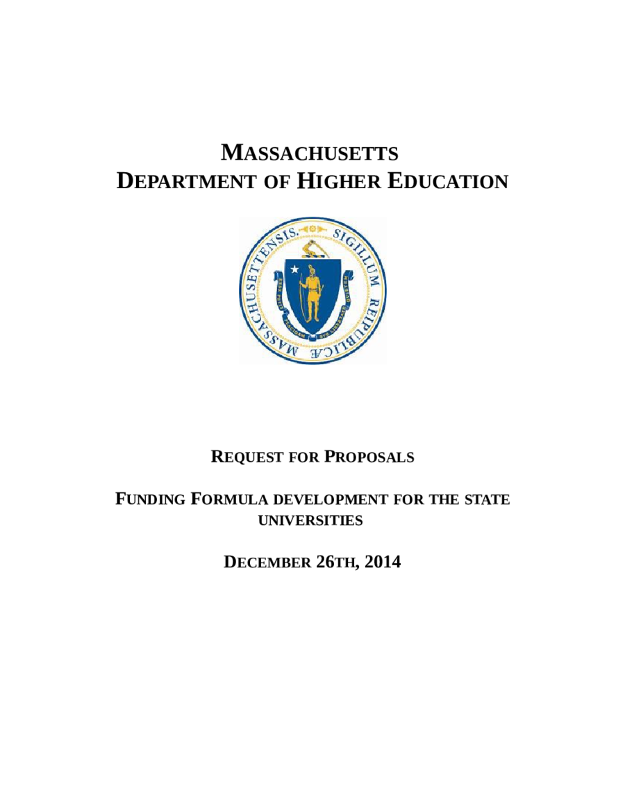 Massachusettsdepartmentof Higher Education