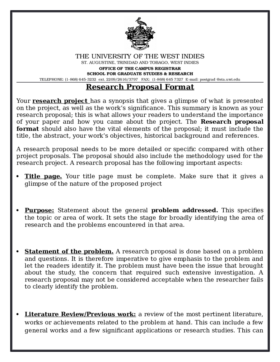 requirements for research proposal