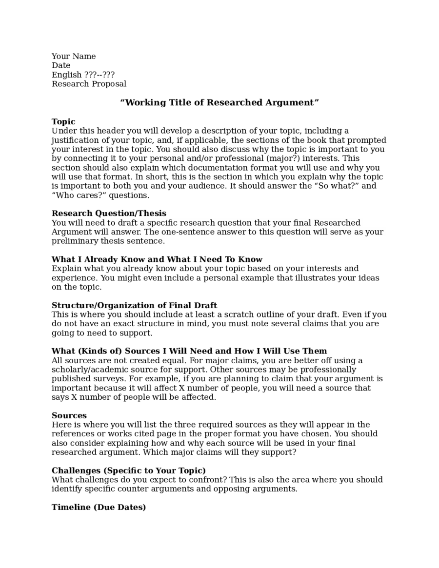 22 Research Proposal Template - Fillable, Printable PDF & Forms