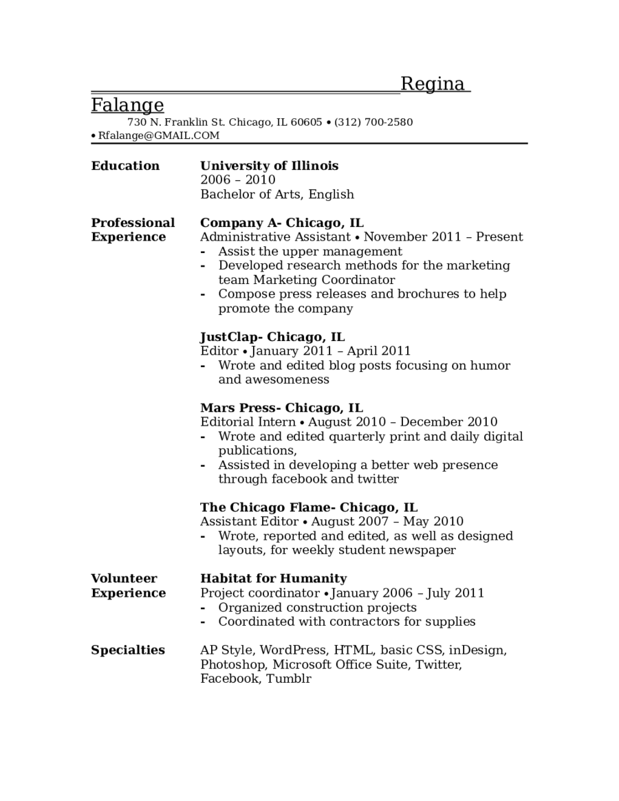 Resume Objective Examples For Students 03 