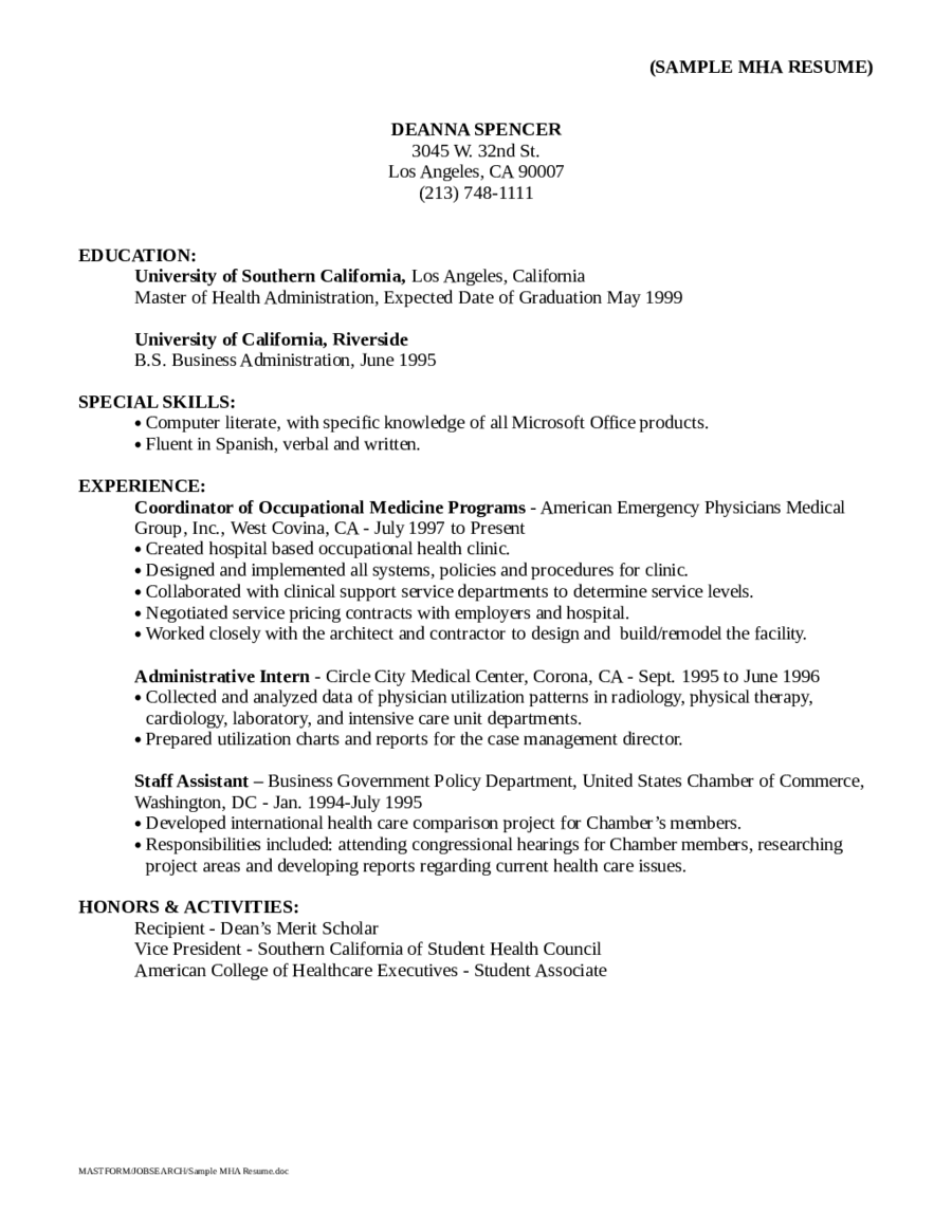 Example Objective For Resume