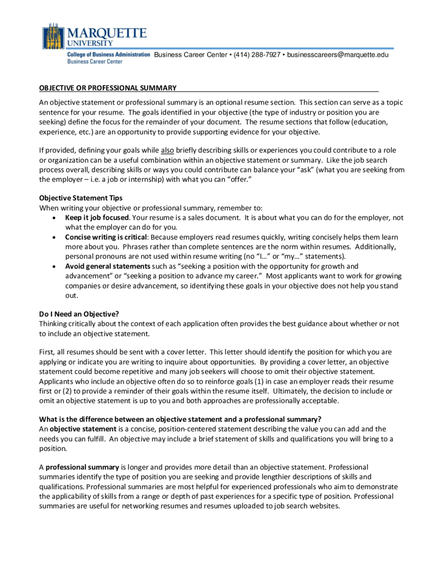 2020 Resume Objective Examples - Fillable, Printable PDF ...