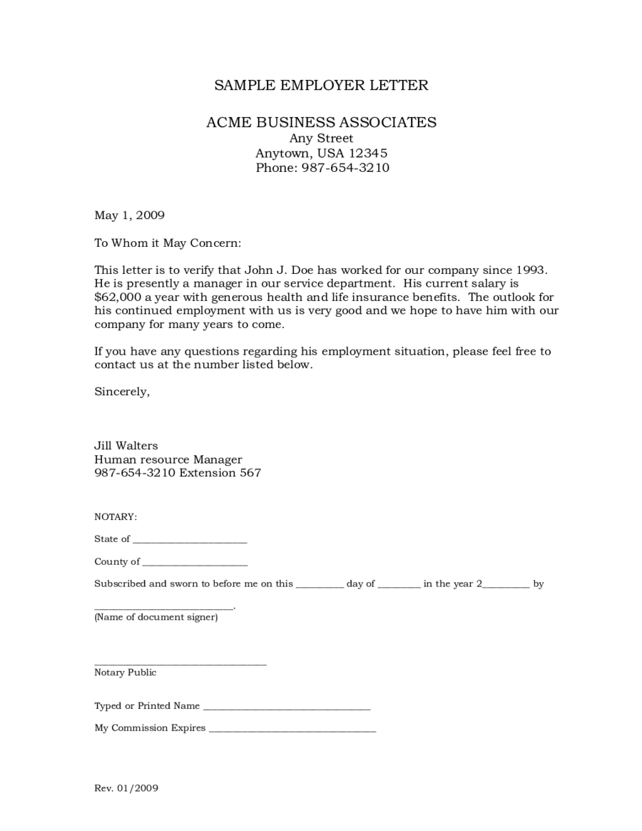 Oci Employer Letter Template Aodhantegan 9842