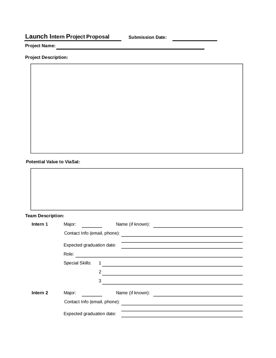 Project Proposal Template Excel