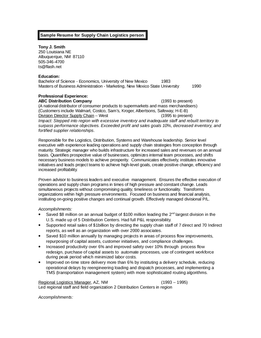 Objectives For Resume Examples