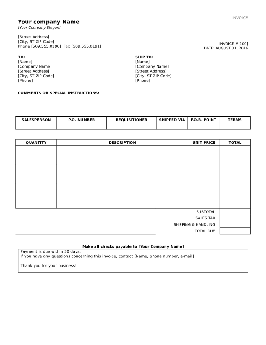 Simple proforma invoice template New - Edit, Fill, Sign Online Intended For Free Proforma Invoice Template Word