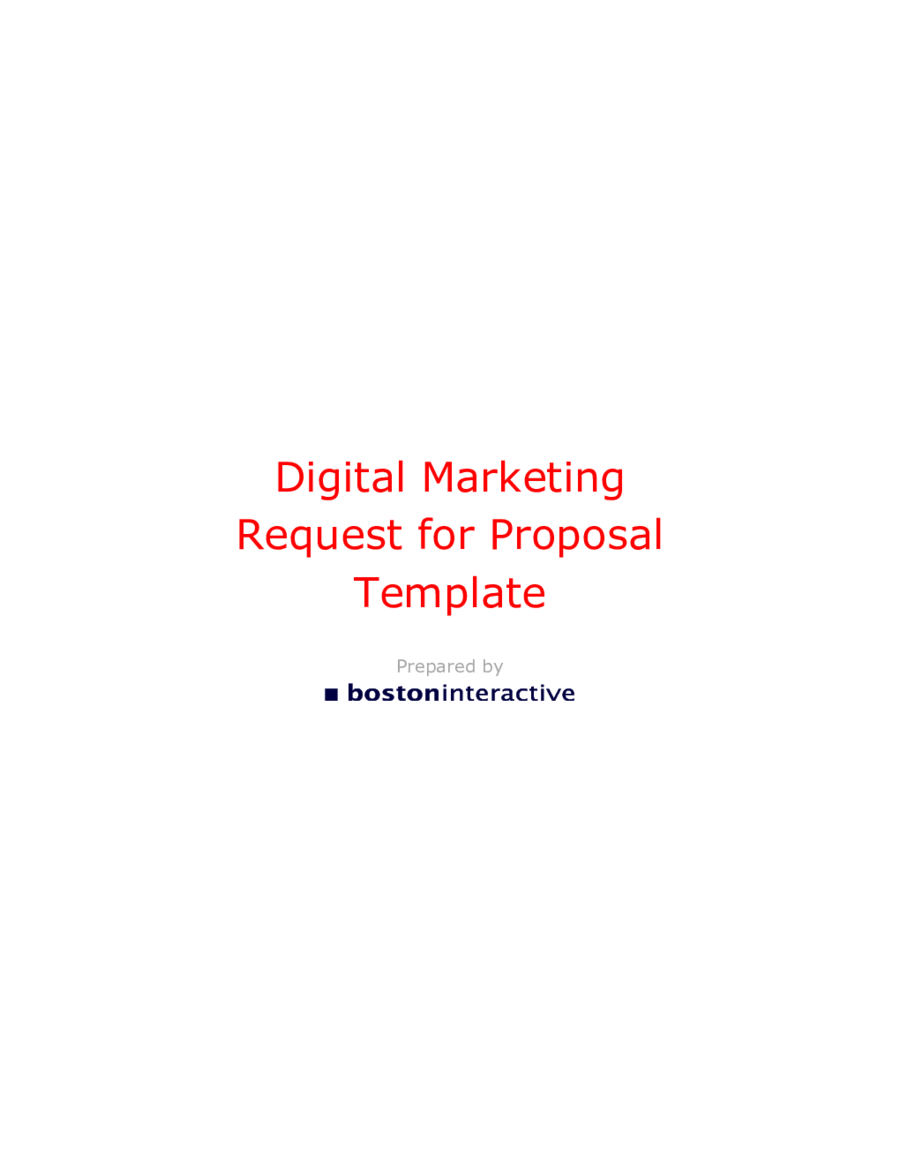 Proposal Template For Request