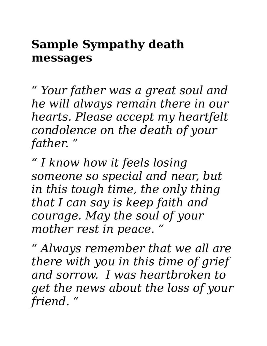 Sympathy Quotes