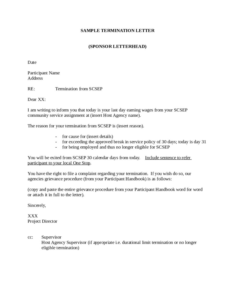 Letter Template Notice To Terminate Tenancy