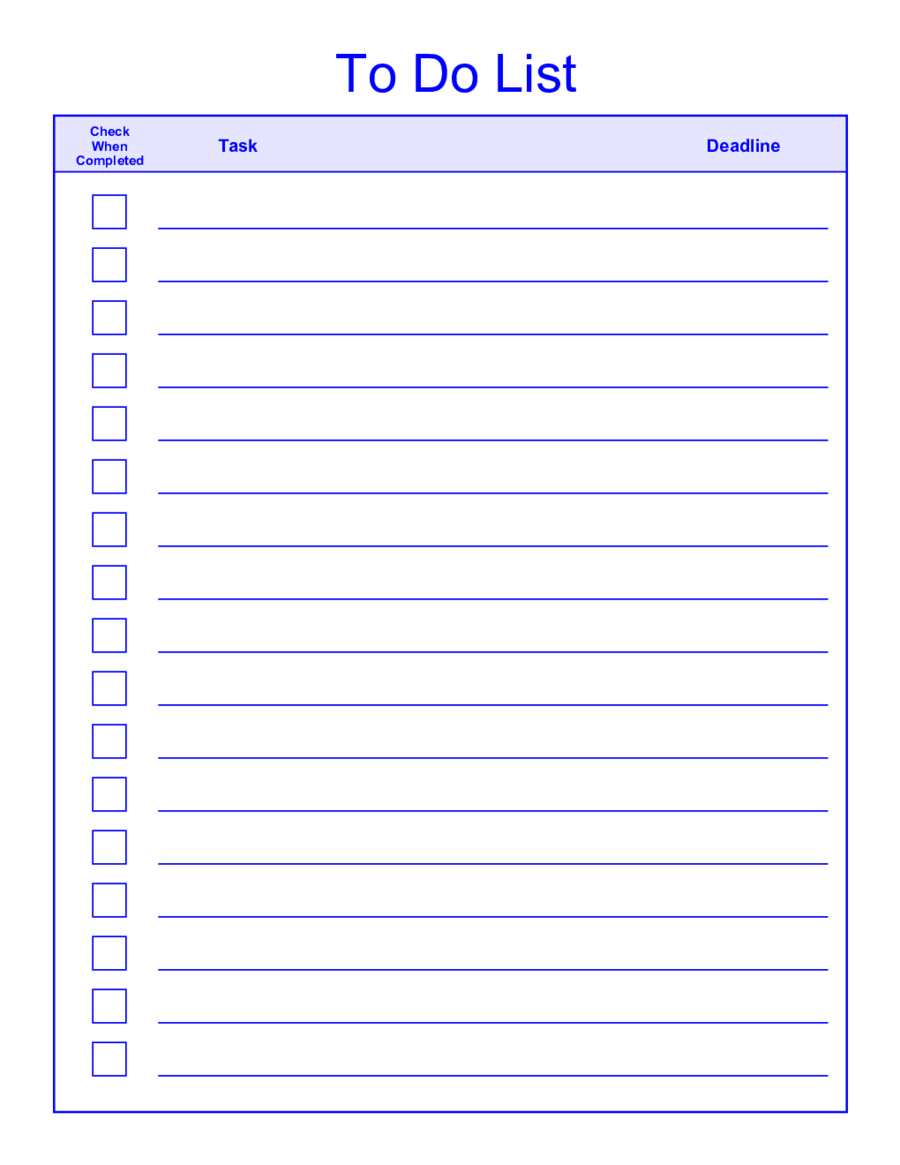 2024 To Do List Template Fillable, Printable PDF & Forms Handypdf