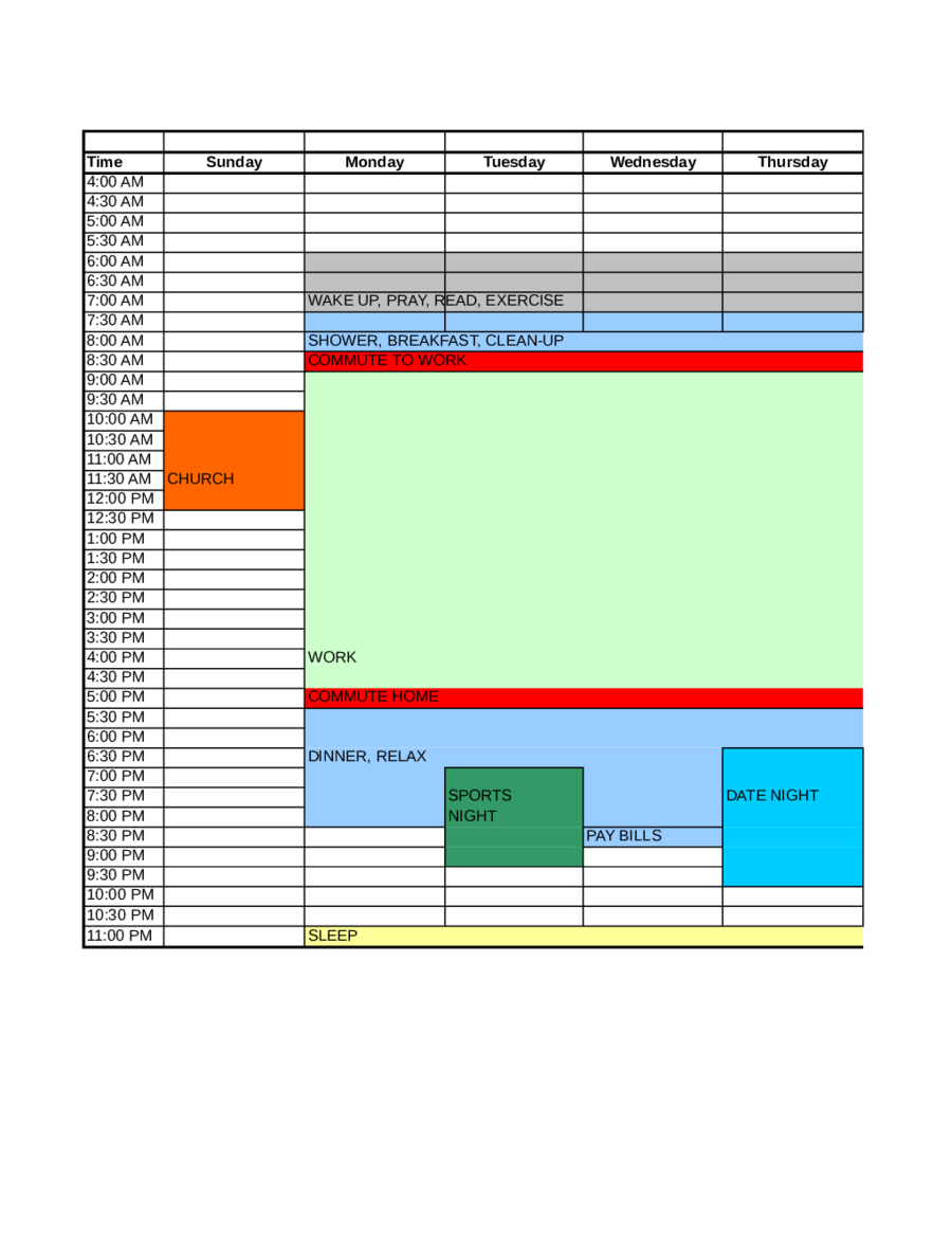 Time Mapping Template