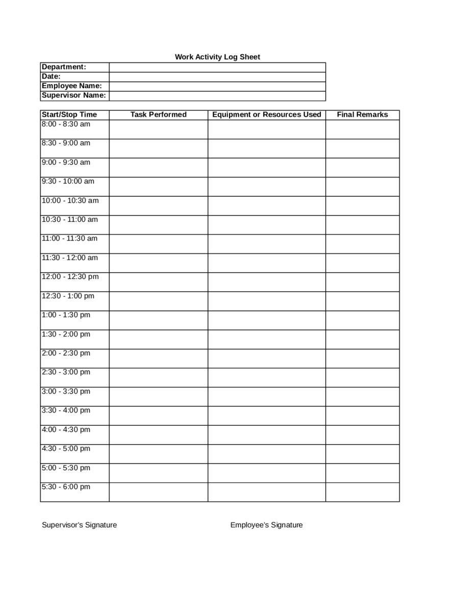 Printable Time Management Forms Printable Forms Free Online 8462