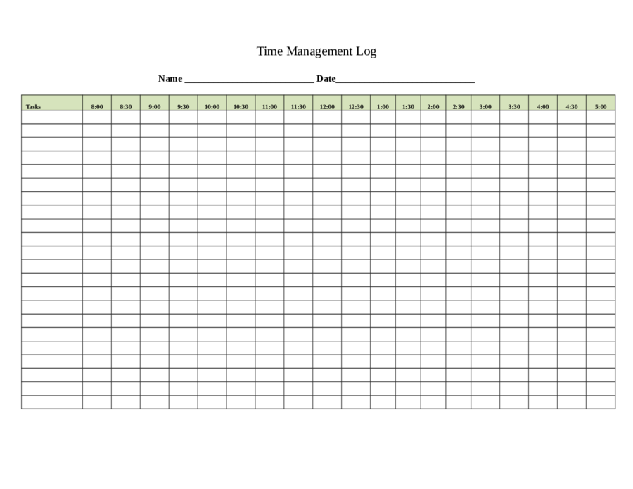 2020 Time Management Fillable Printable PDF & Forms