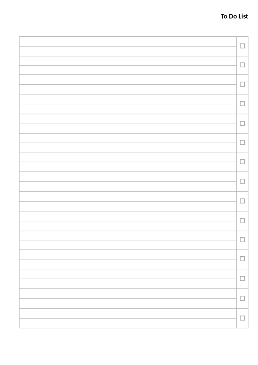 Leaving List List Template