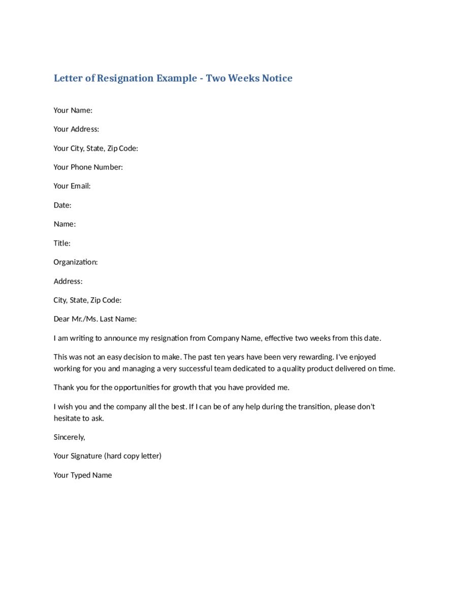 40-two-weeks-notice-letters-resignation-letter-templates