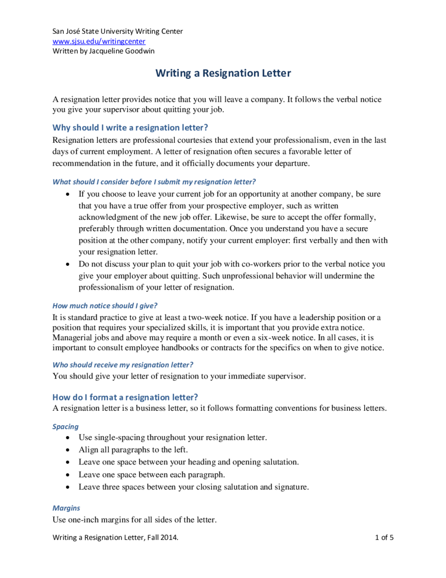 Professional 2 Week Notice Letter from handypdf.com