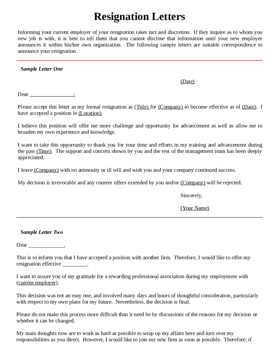 2021 Two Weeks Notice - Fillable, Printable PDF & Forms ...