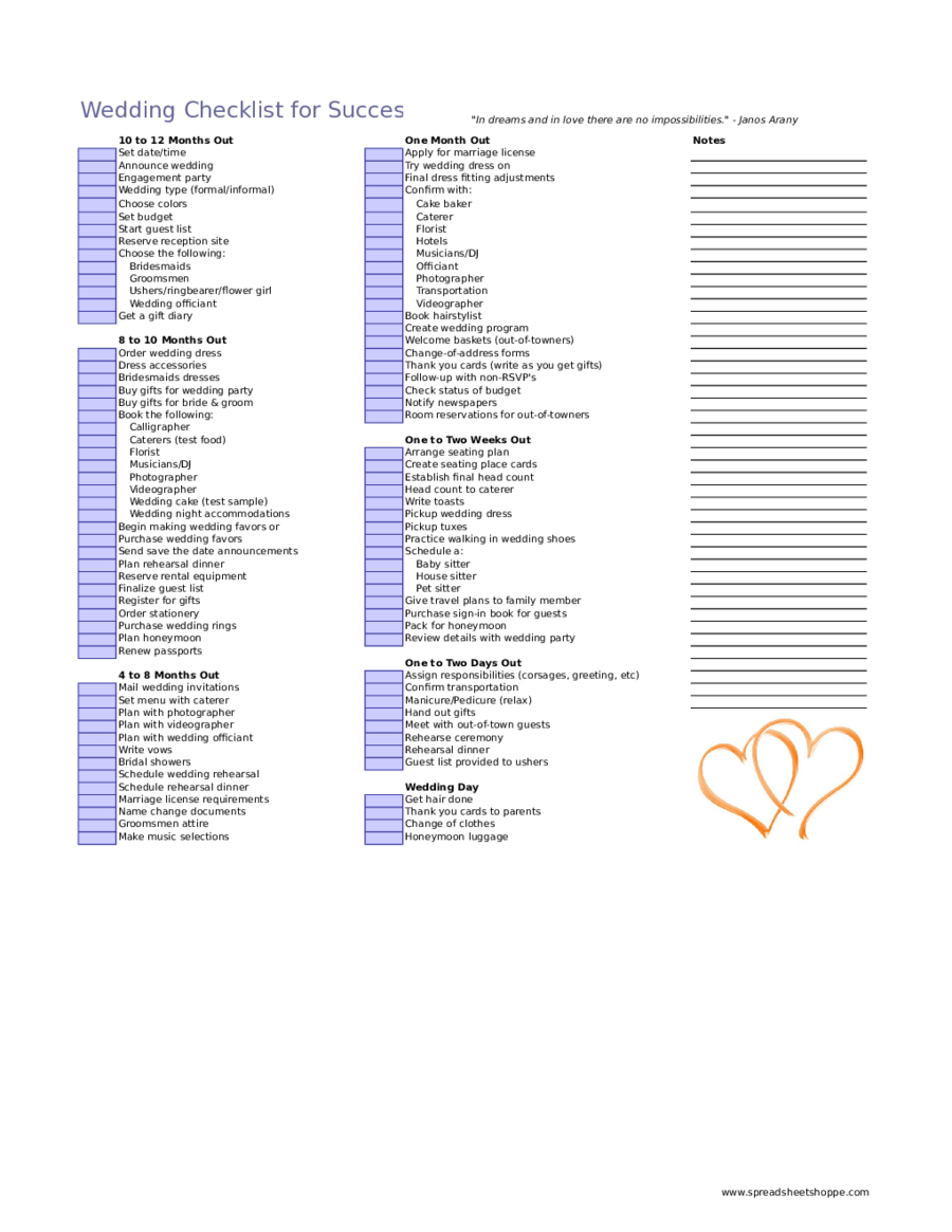 2021 wedding checklist template fillable printable pdf