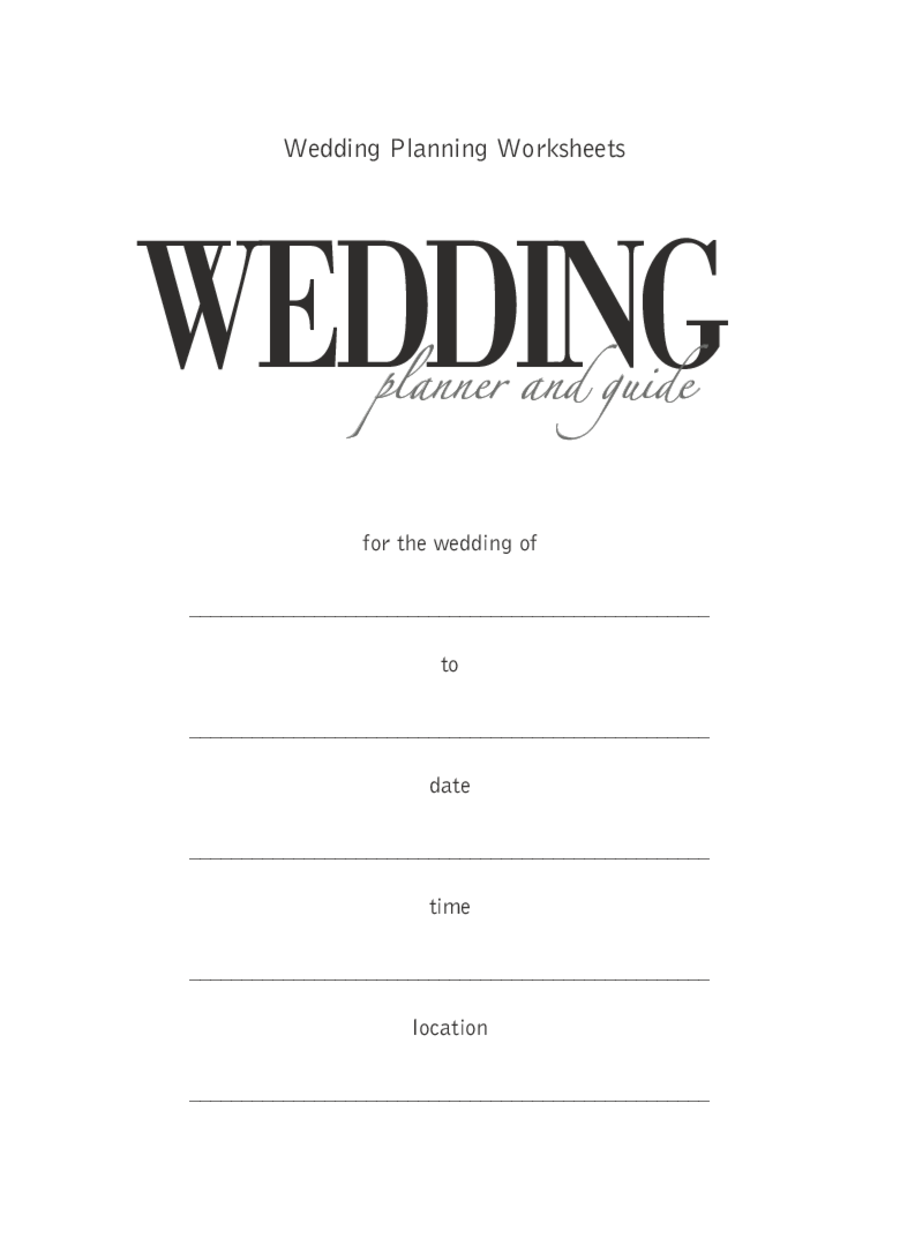 Wedding Planning Checklist-Calendar Checklist