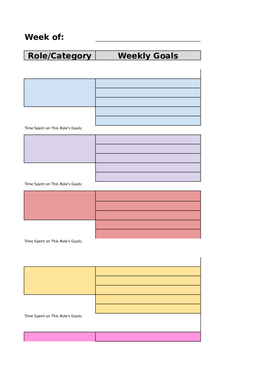 2023 Weekly Planner Template Fillable Printable PDF Forms Handypdf