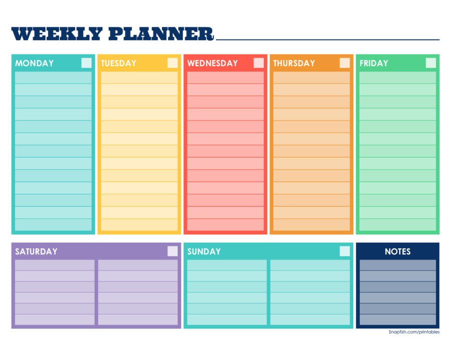 2023 Weekly Planner Template Fillable, Printable PDF & Forms Handypdf