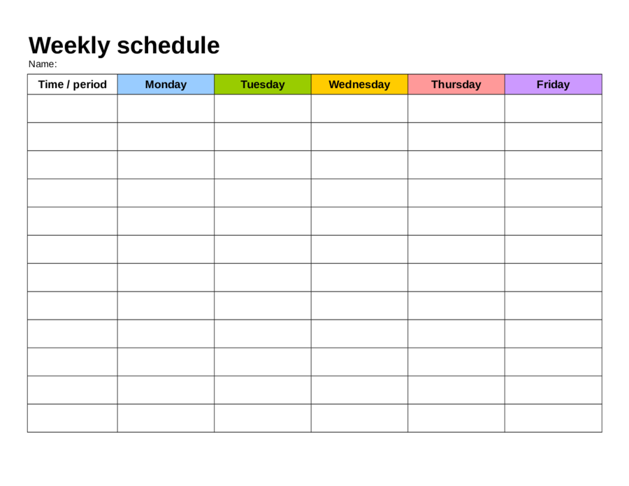 21 Weekly Planner Template Fillable Printable Pdf Forms Handypdf