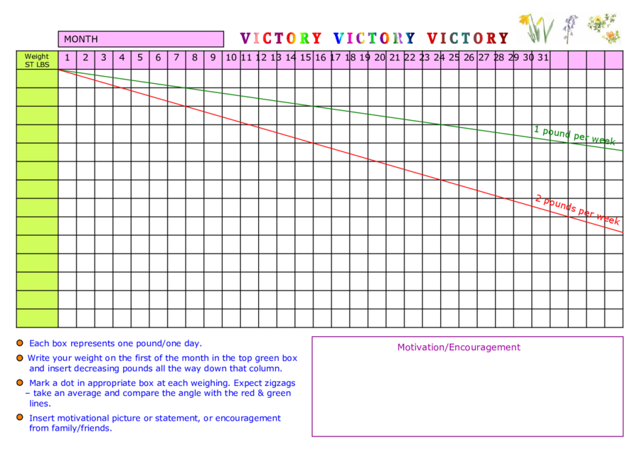 Weight loss chart template Free