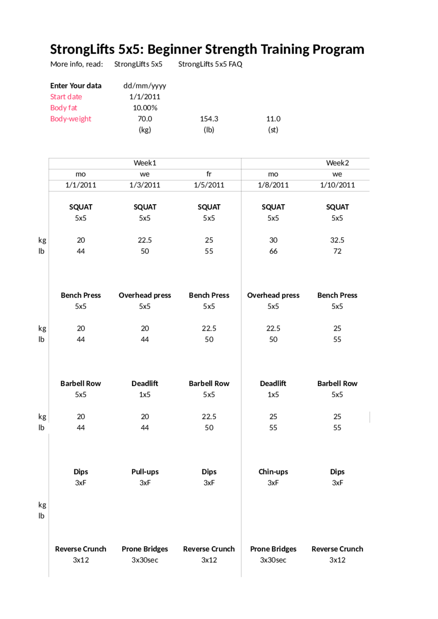 2022 30-Day Workout Plan - Fillable, Printable PDF & Forms | Handypdf