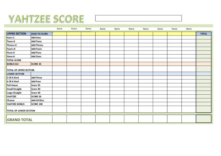 yahtzee score sheets blank edit fill sign online handypdf