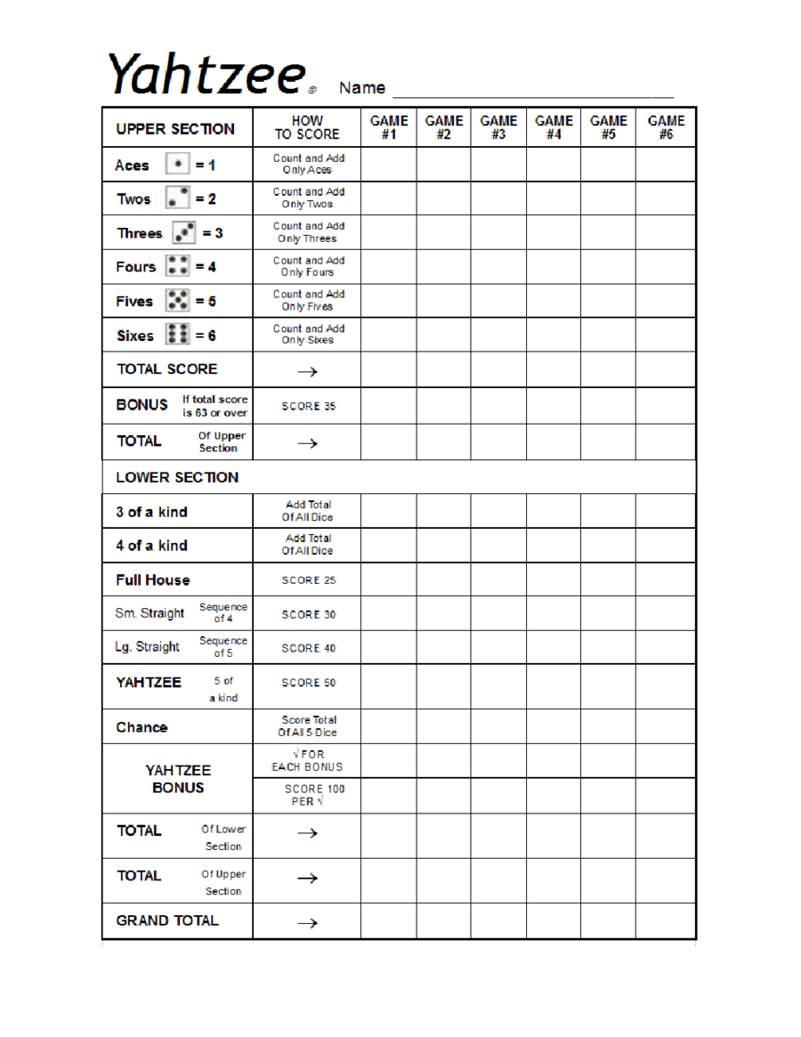 2023 Score Sheet Fillable, Printable PDF & Forms Handypdf